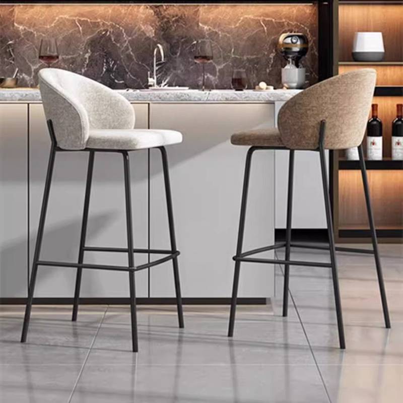 Commercial Kitchen Designer - Design Nordic Bar Stool Chair Beige