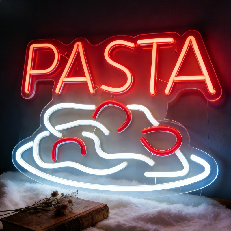 Commercial Kitchen Windows - PASTA Neon Sign Shop Windows Decor
