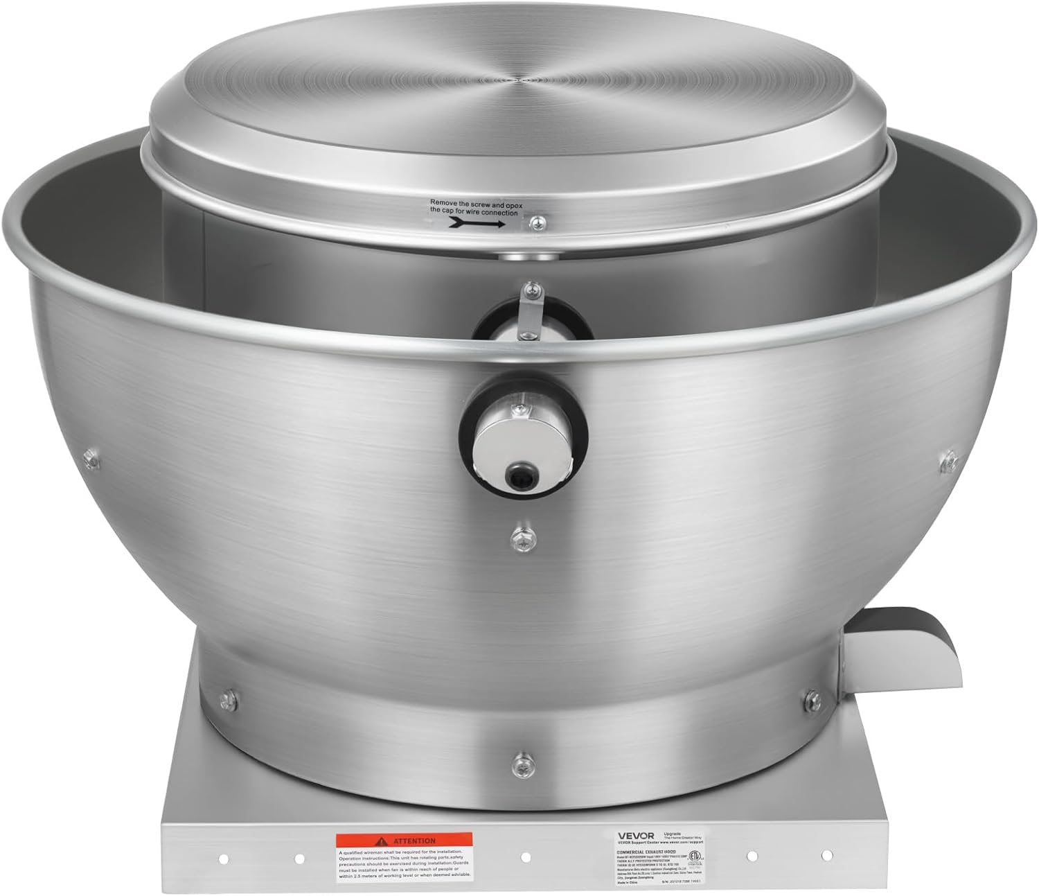 Commercial Kitchen Vent Hood - Commercial Kitchen Exhaust Fan, 1616 CFM