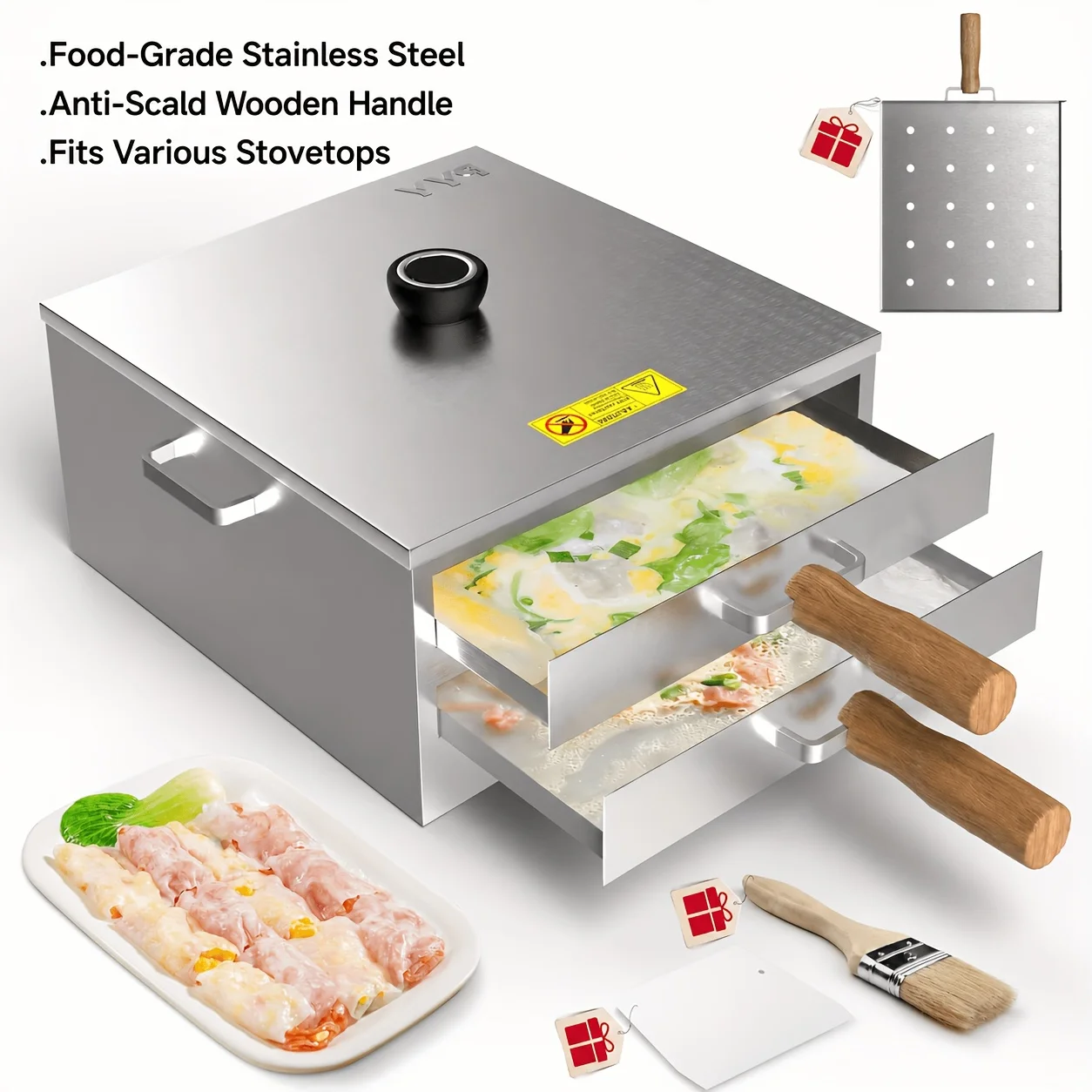 Commercial Kitchen Boiler - KEEHOME PYY Rice Noodle Roll Steamer
