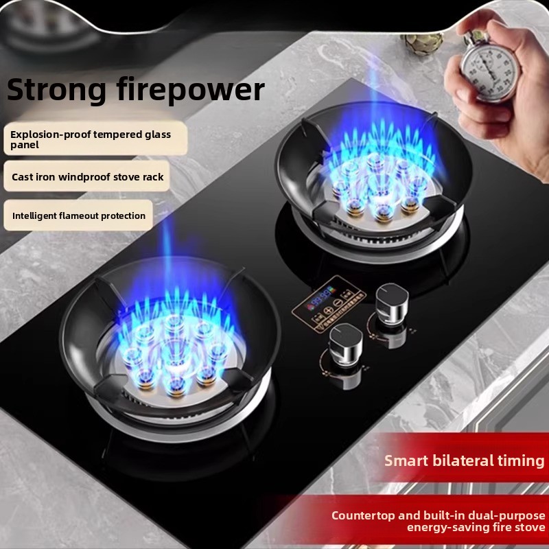 Commercial Kitchen Vent Hood - Gas stove, double burner, household LPG