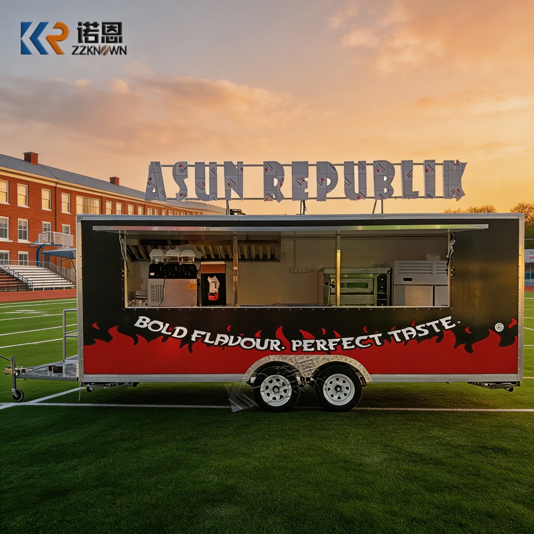 Commercial Kitchen Windows - Mobile Stainless Steel Kitchen Food Trailer