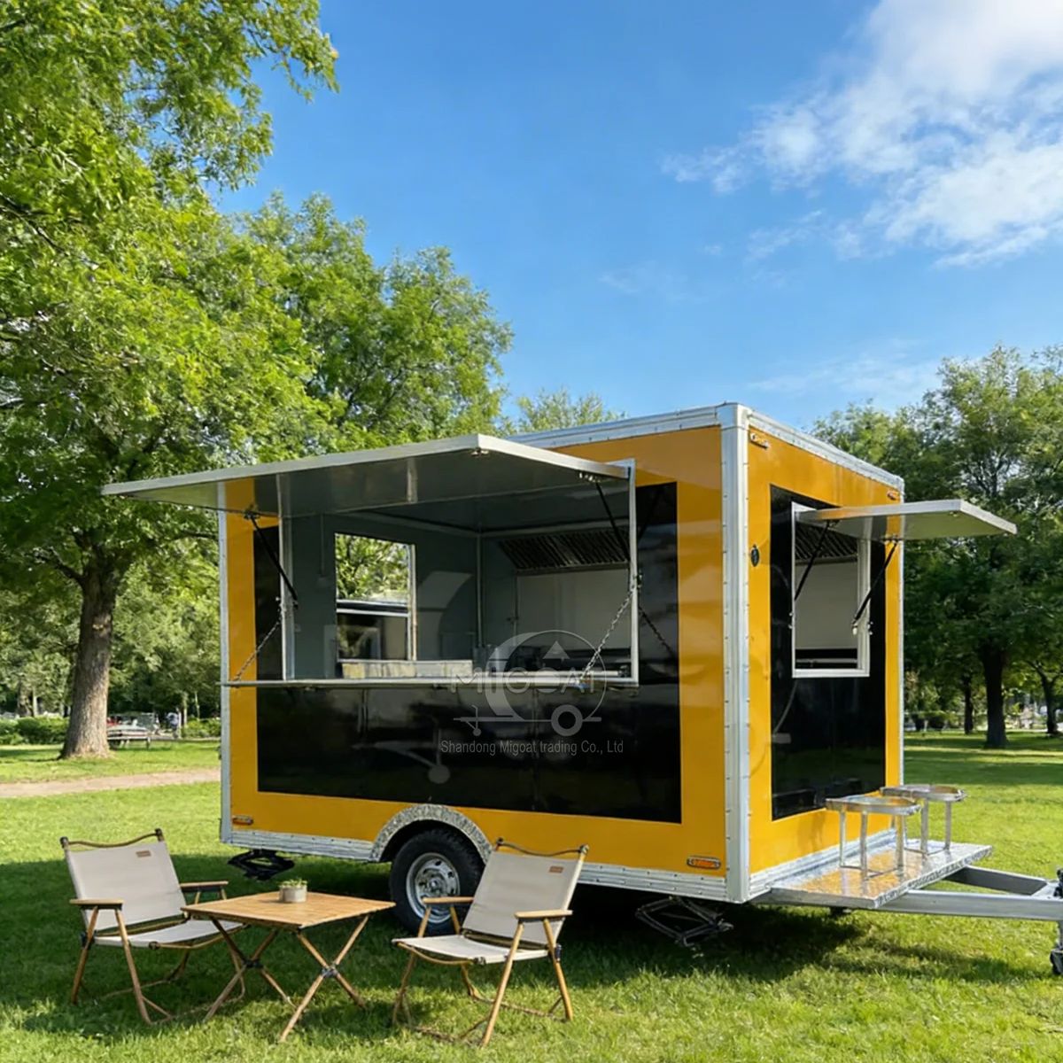 Yellow Black Food Truck Mobile - Commercial Kitchen Windows のレビューと価格
