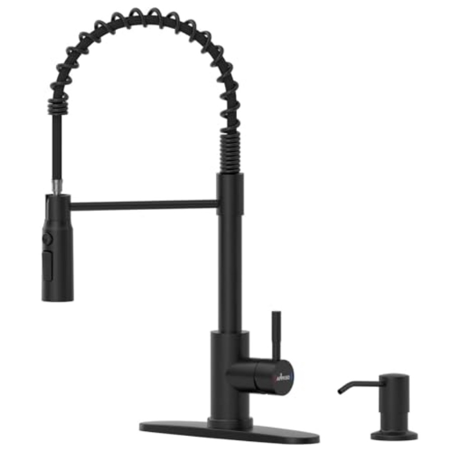 Black Kitchen Faucet with Pull - Commercial Kitchen Faucets のレビューと価格