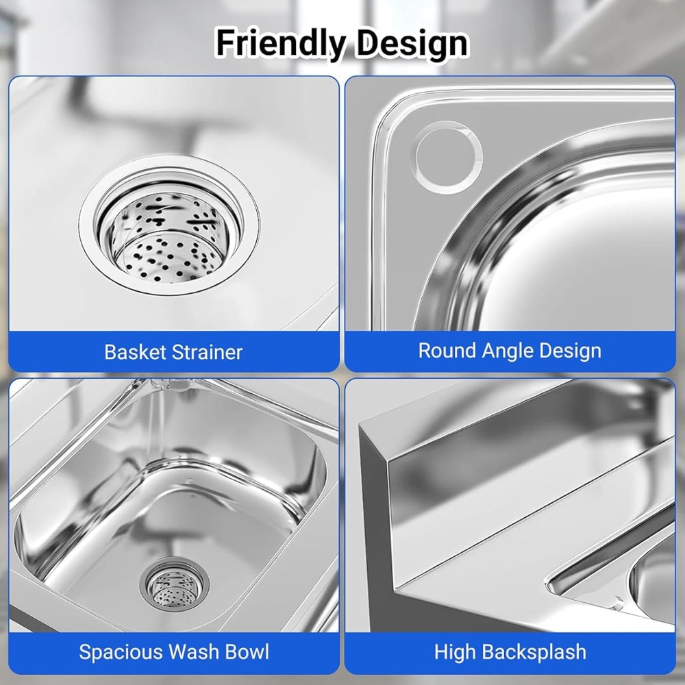 Stainless Steel Utility Sink w - Commercial Kitchen Faucets のレビューと価格