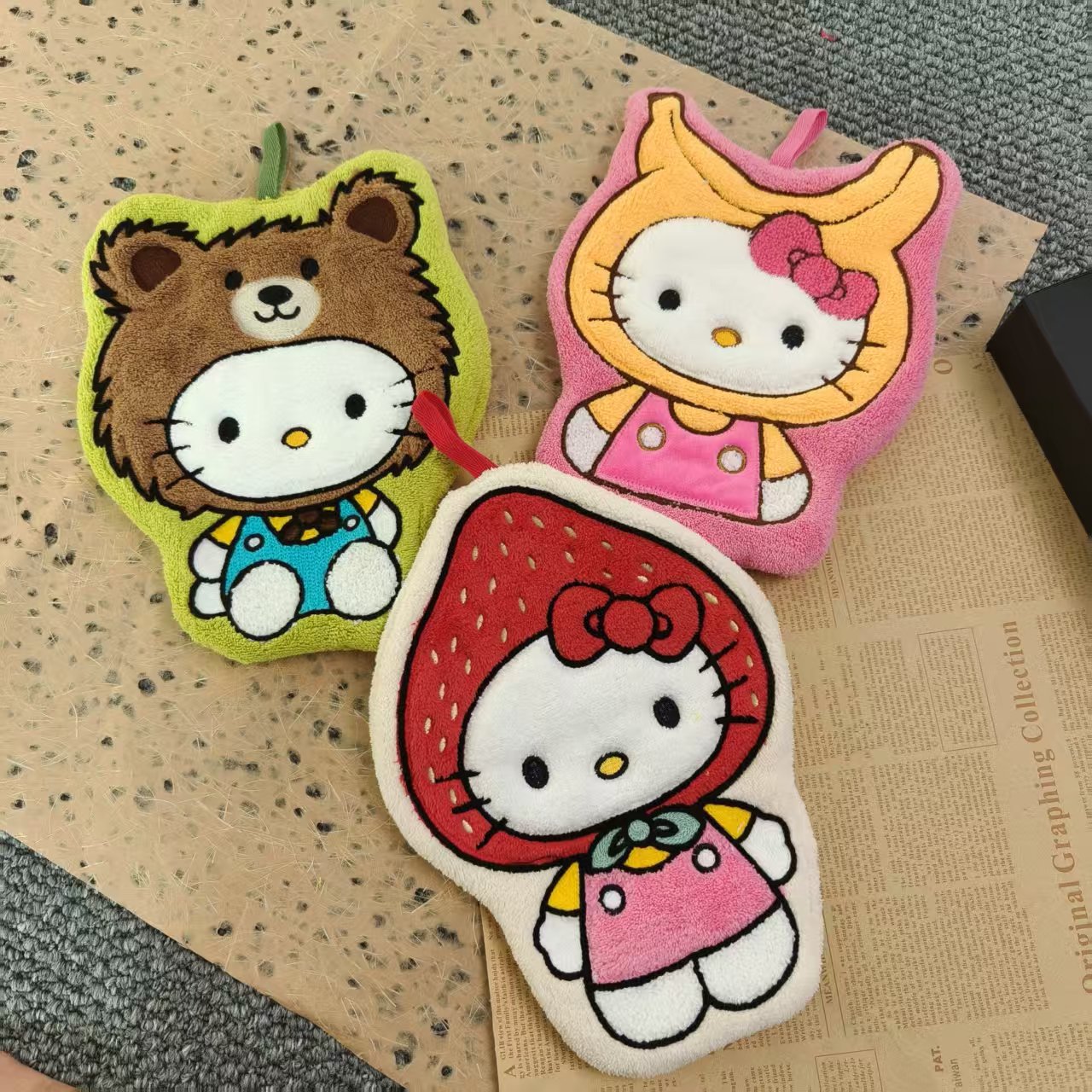 Cute Hello Kitty Cartoon Hangi - Commercial Kitchen Towels のレビューと価格