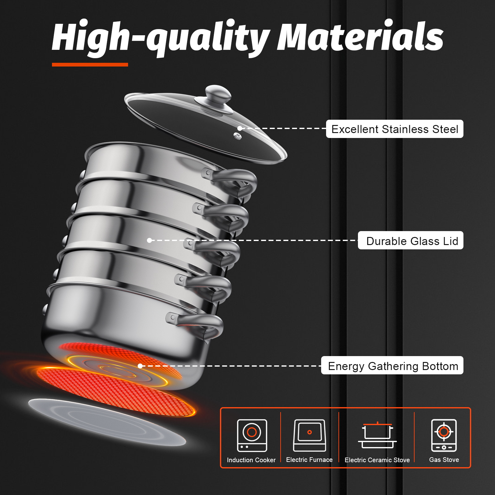5-Layer Stainless Steel Steame - Commercial Kitchen Boiler のレビューと価格
