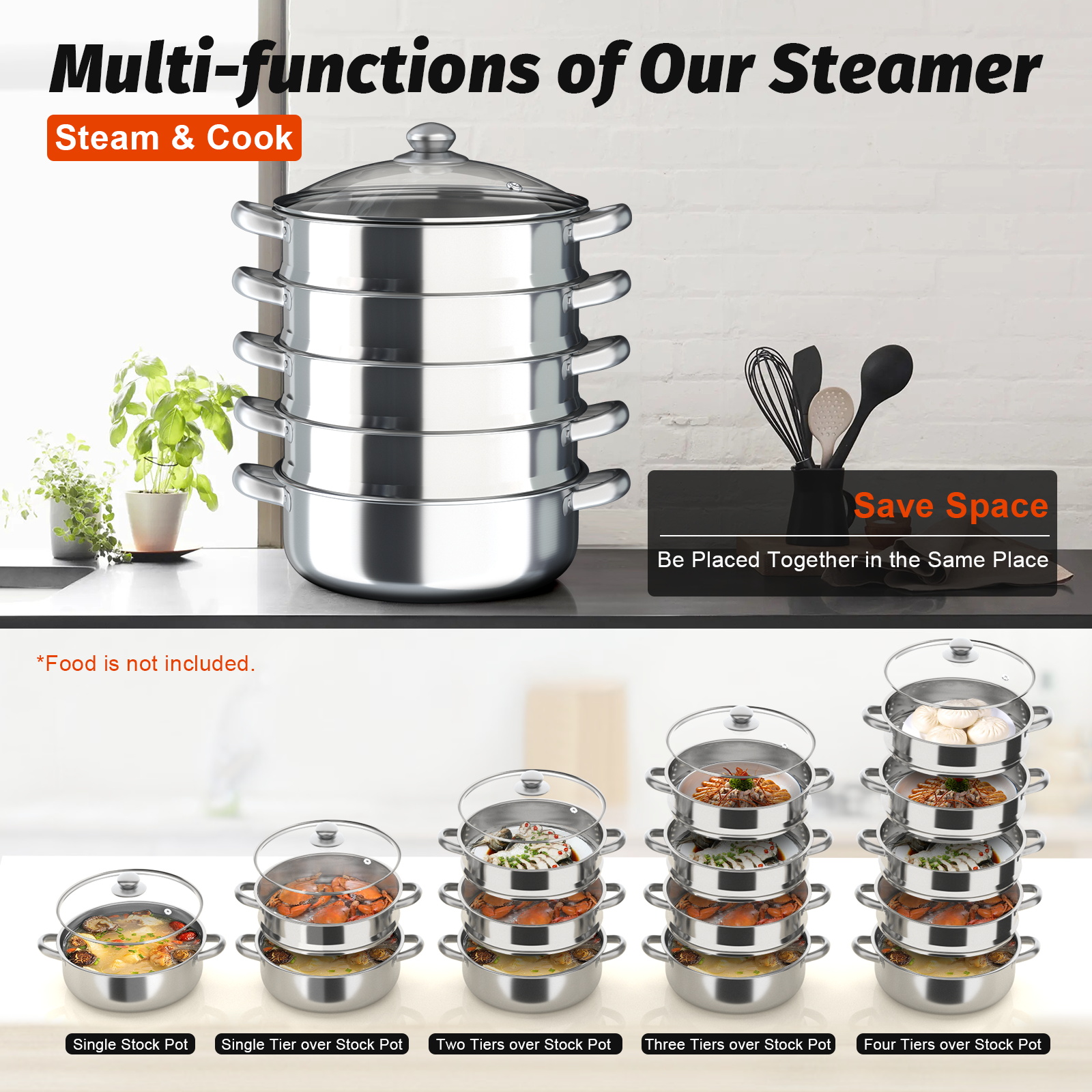 5-Layer Stainless Steel Steame - Commercial Kitchen Boiler のレビューと価格