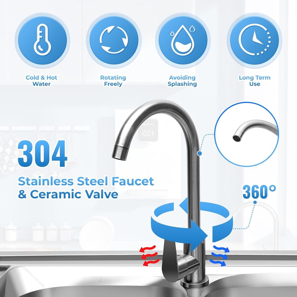 Commercial Stainless Steel Dou - Commercial Kitchen Faucets のレビューと価格
