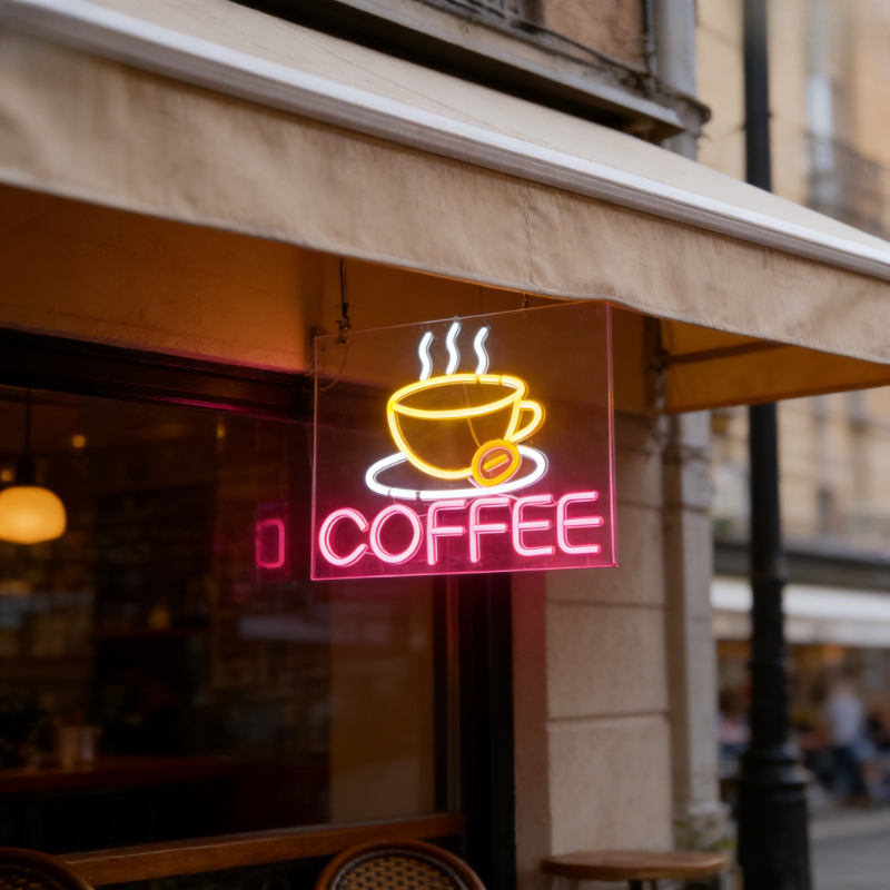 Coffee Cup Neon Light Sign for - Commercial Kitchen Windows のレビューと価格