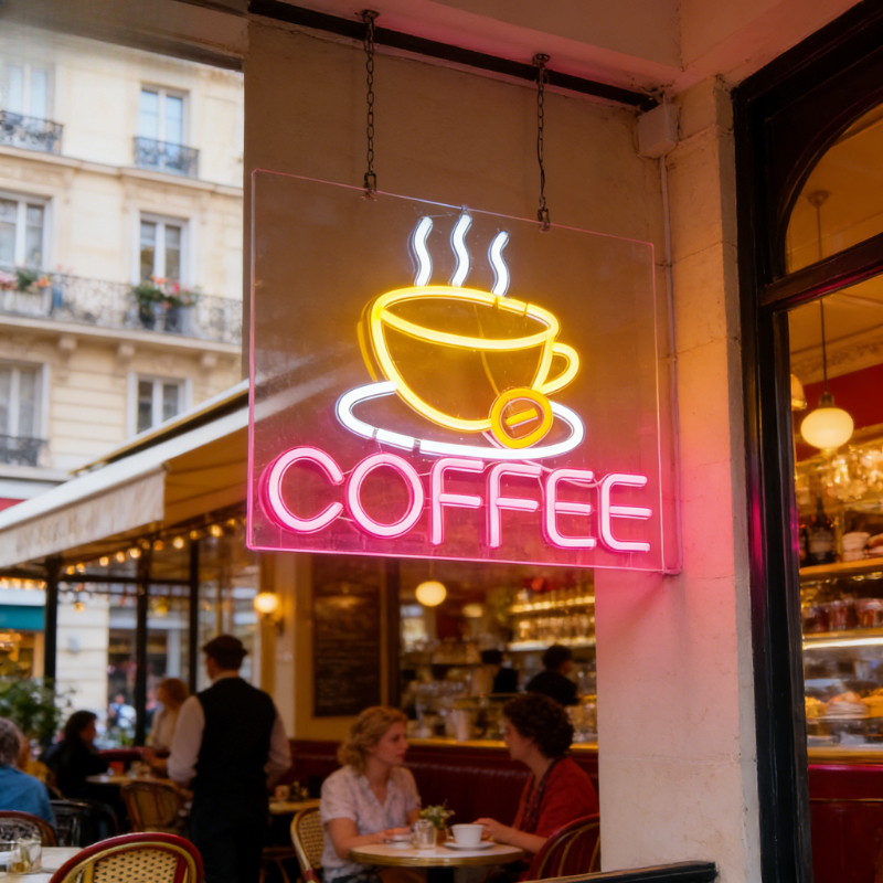 Coffee Cup Neon Light Sign for - Commercial Kitchen Windows のレビューと価格