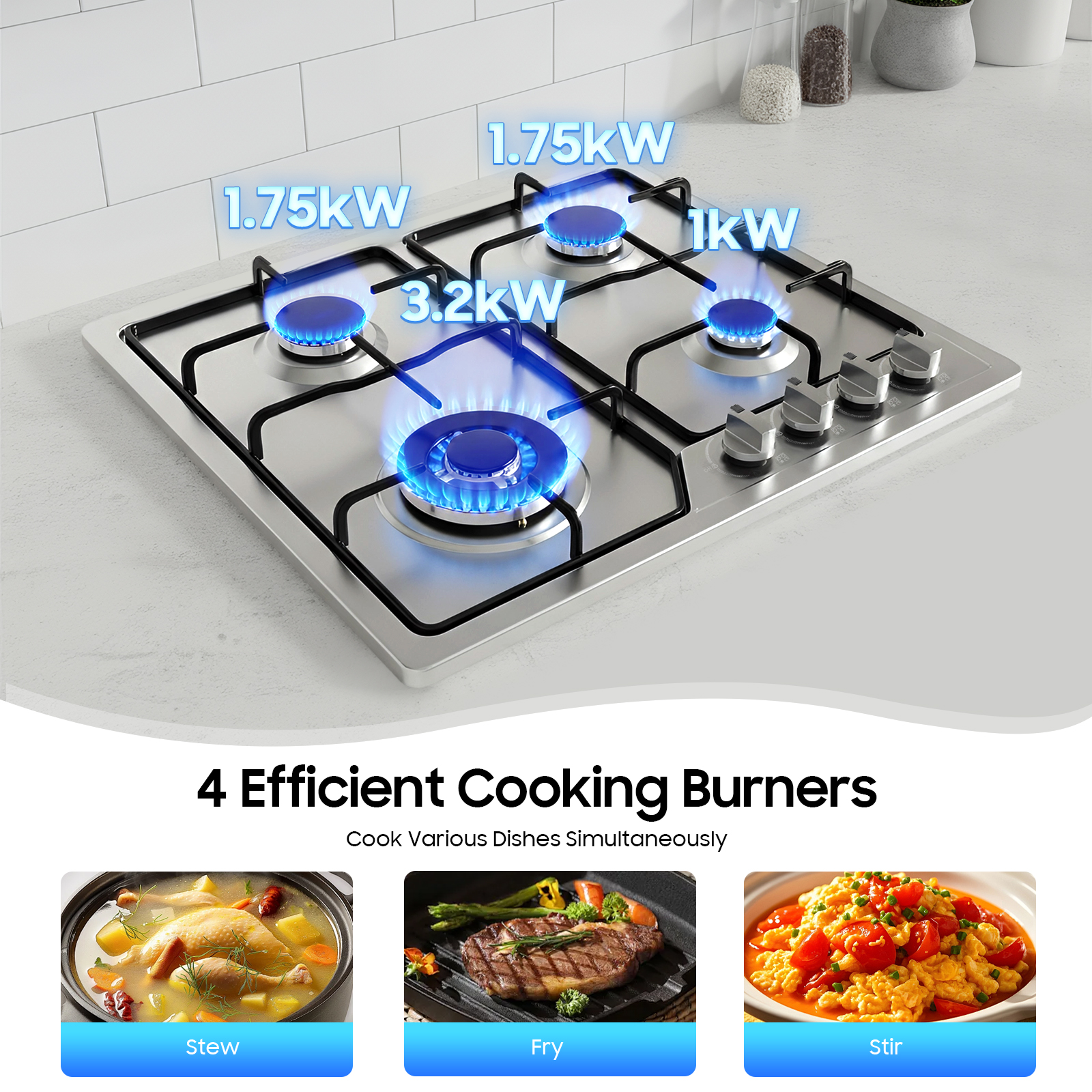 4 Head Eye Stove Gas Stove 58* - Commercial Kitchen Boiler のレビューと価格