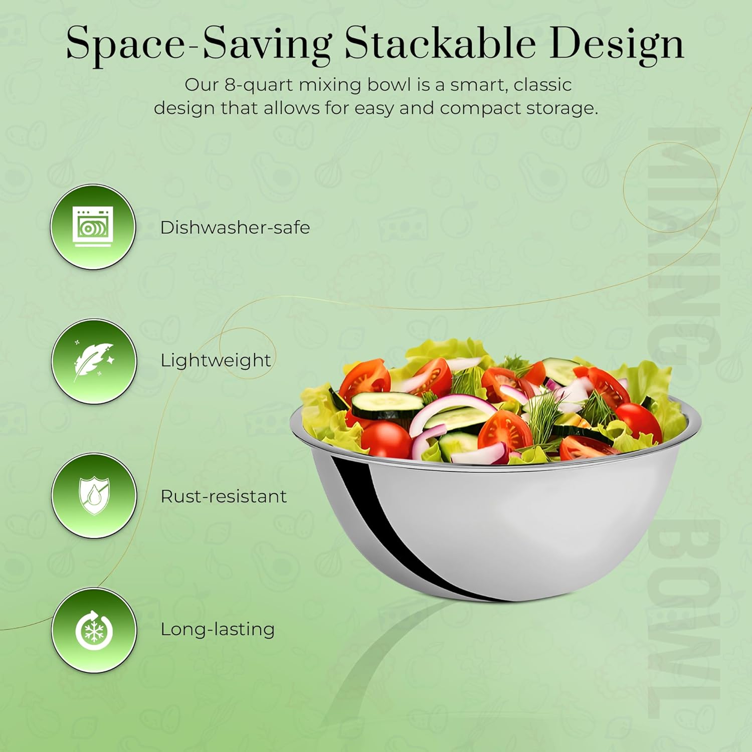 Stainless Steel Mixing Bowls 8 - Commercial Kitchen Products のレビューと価格