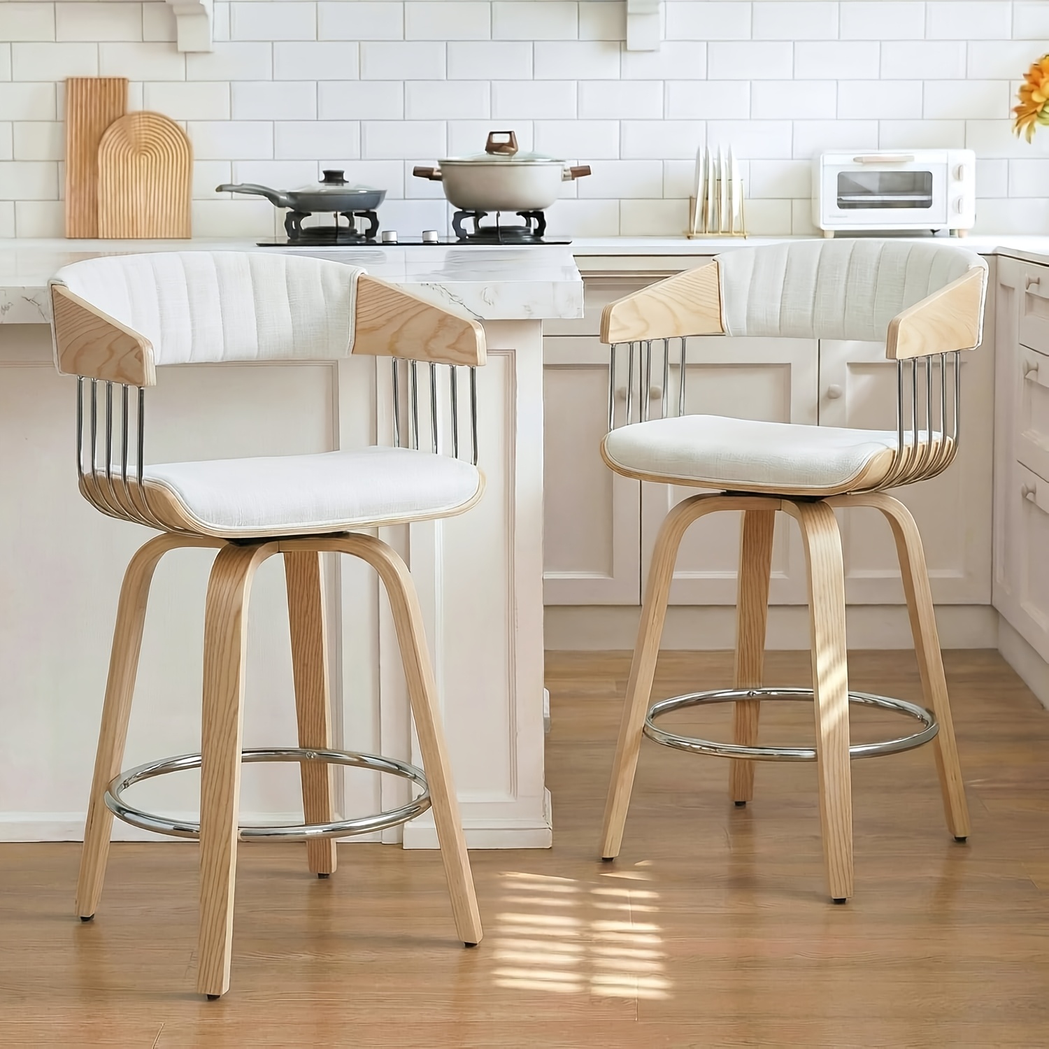 Set of 2 Swivel Bar Stools Stu - Commercial Kitchen Designer のレビューと価格