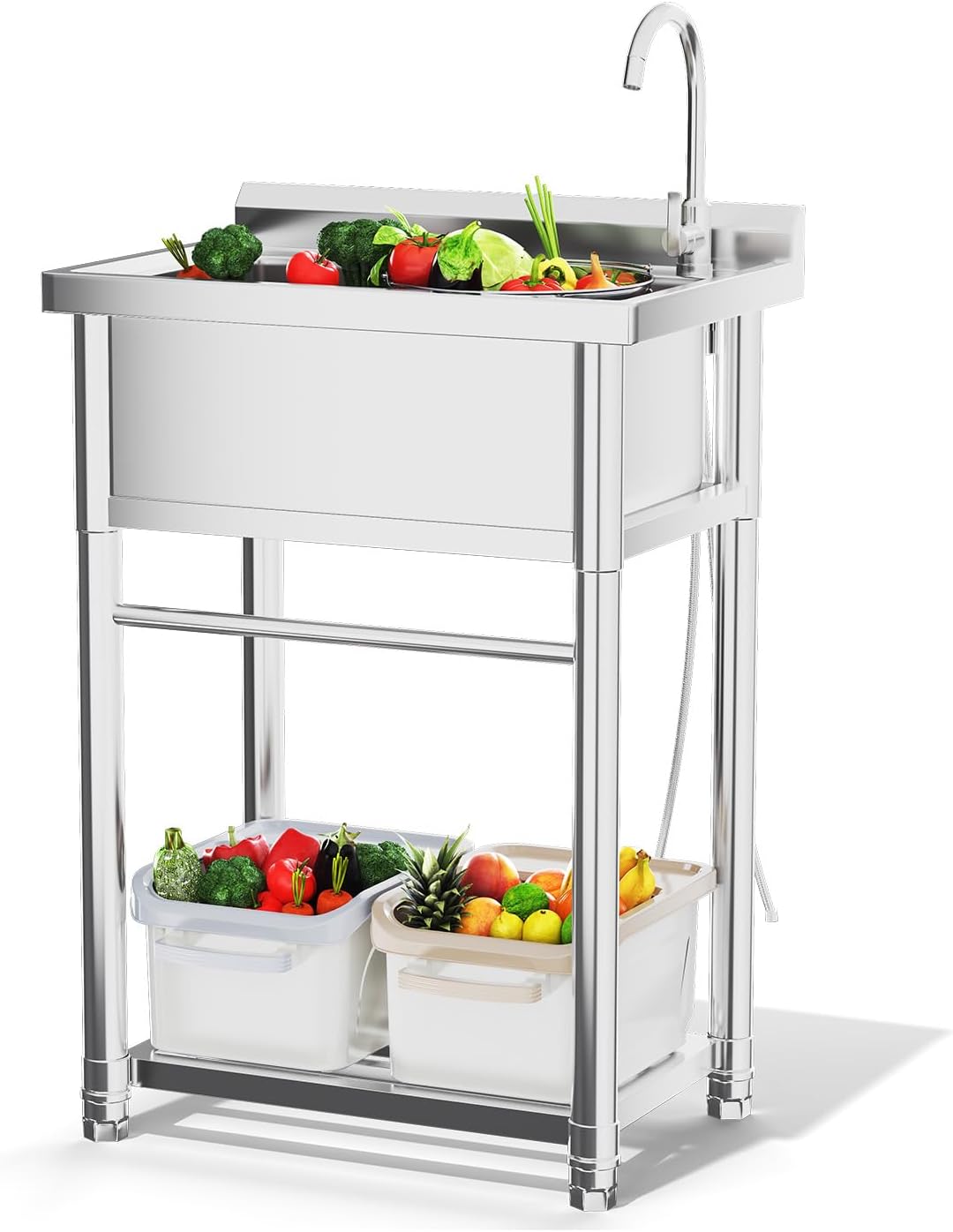 Stainless Steel Utility Sink,  - Commercial Kitchen Faucets のレビューと価格