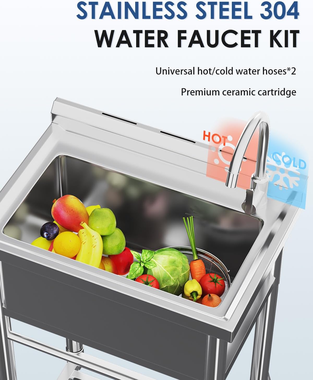 Stainless Steel Utility Sink,  - Commercial Kitchen Faucets のレビューと価格