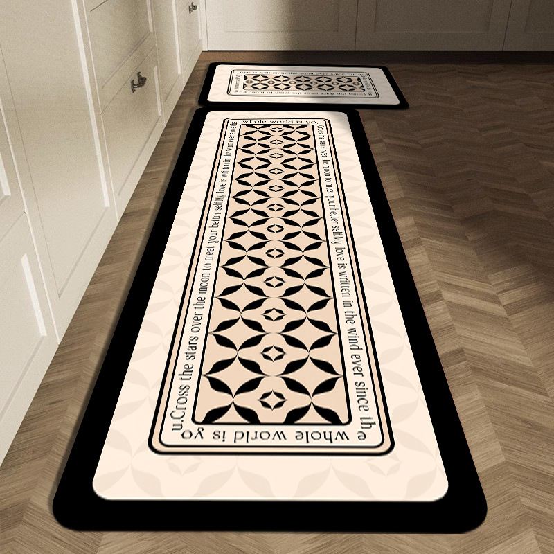 Black White Geometric Tile Kit - Commercial Kitchen Tile のレビューと価格