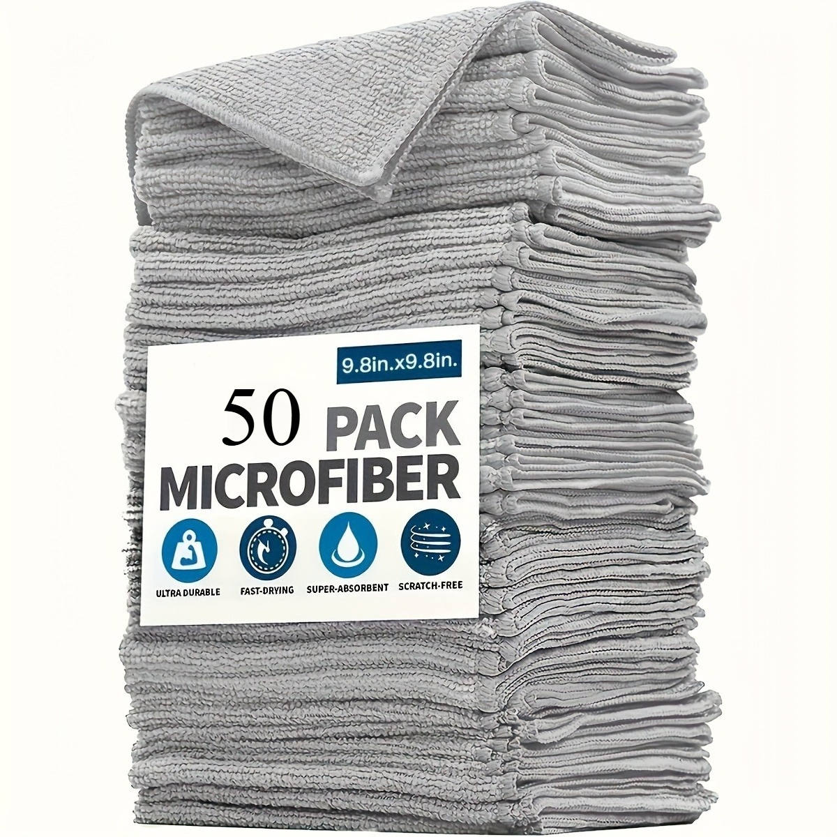 5-20Pcs Light Gray Microfiber  - Commercial Kitchen Towels のレビューと価格