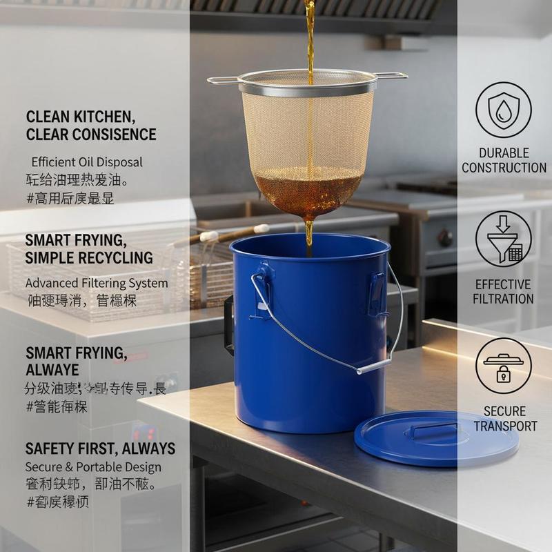 Carbon Steel Oil Storage Pail  - Commercial Kitchen Oil Disposal のレビューと価格