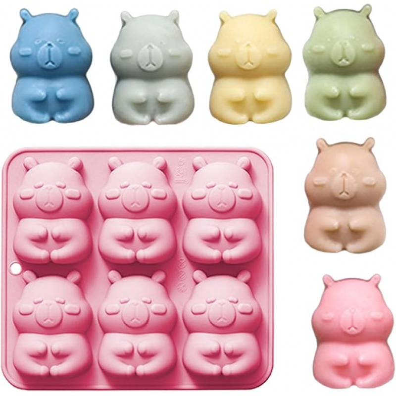 6 Cavities Cute Bear Cake Mold - Ice Cream Mochi Maker のレビューと価格