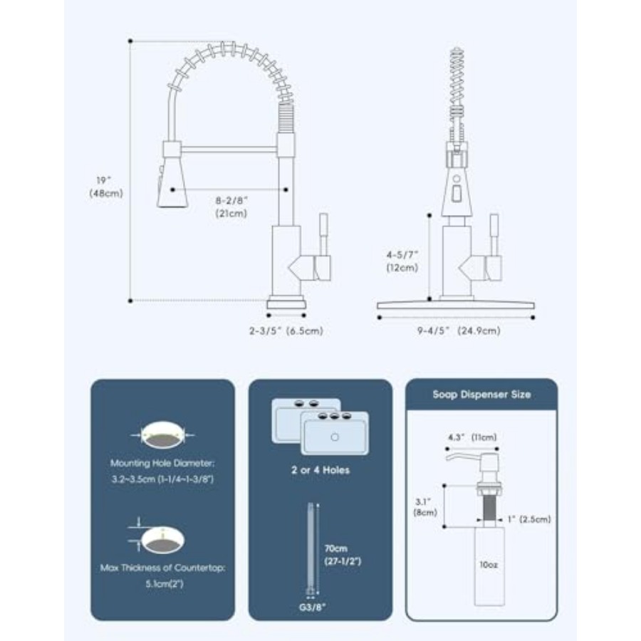 Black Kitchen Faucet with Soap - Commercial Kitchen Faucets のレビューと価格