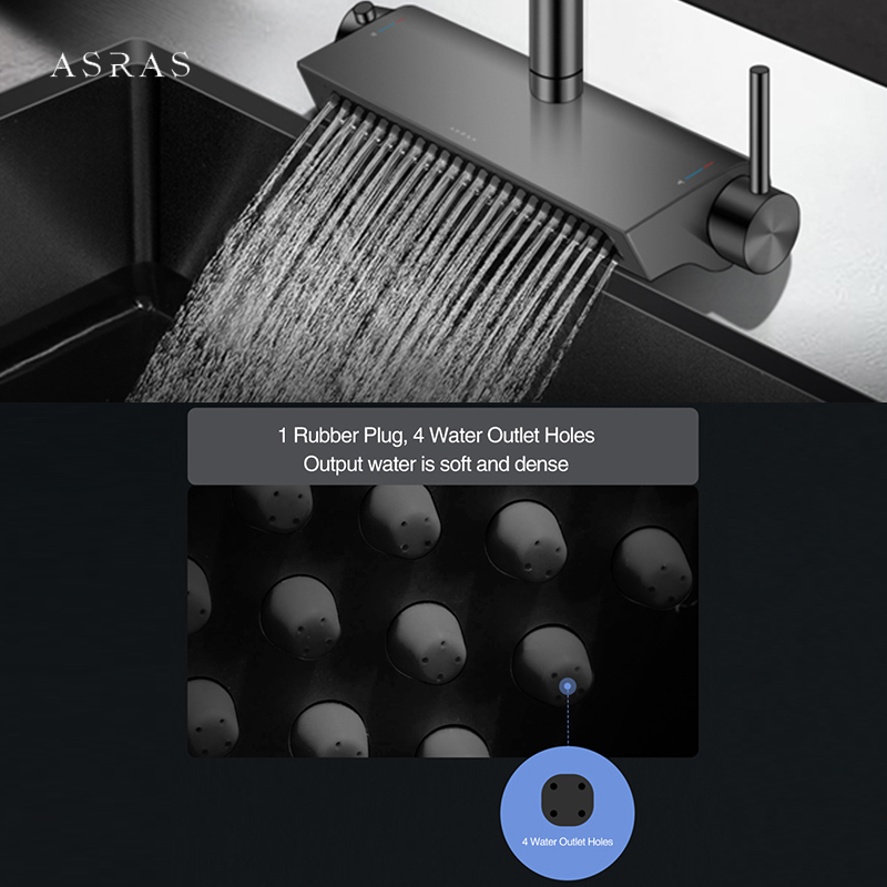 Black Brass Waterfall Faucet H - Commercial Kitchen Faucets のレビューと価格