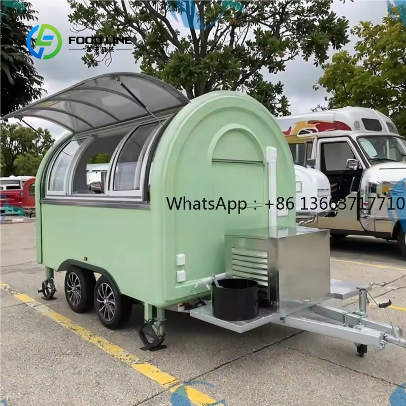 Customized Round Food Trailer  - Commercial Kitchen Windows のレビューと価格