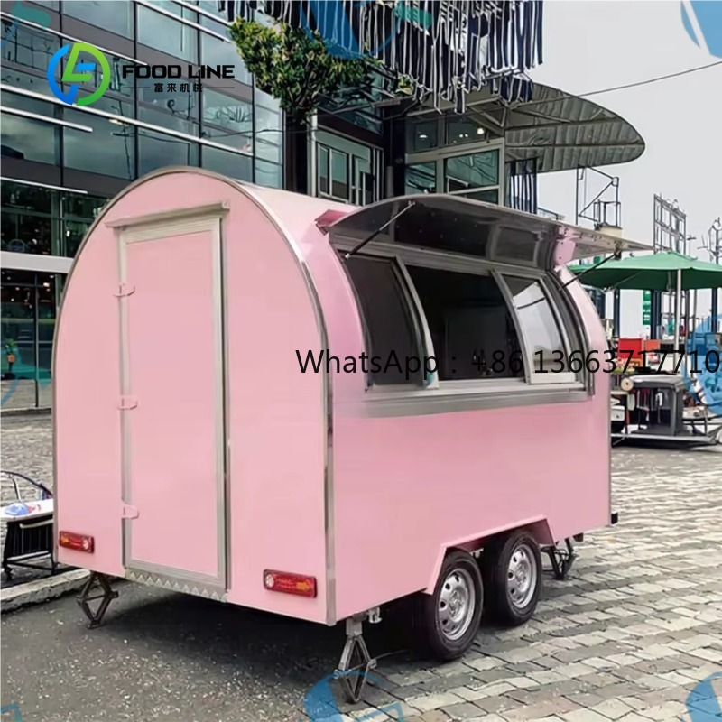 Customized Round Food Trailer  - Commercial Kitchen Windows のレビューと価格