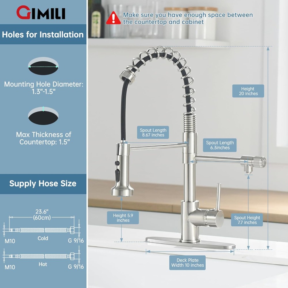 3-in-1 Pull-Down Kitchen Fauce - Commercial Kitchen Faucets のレビューと価格