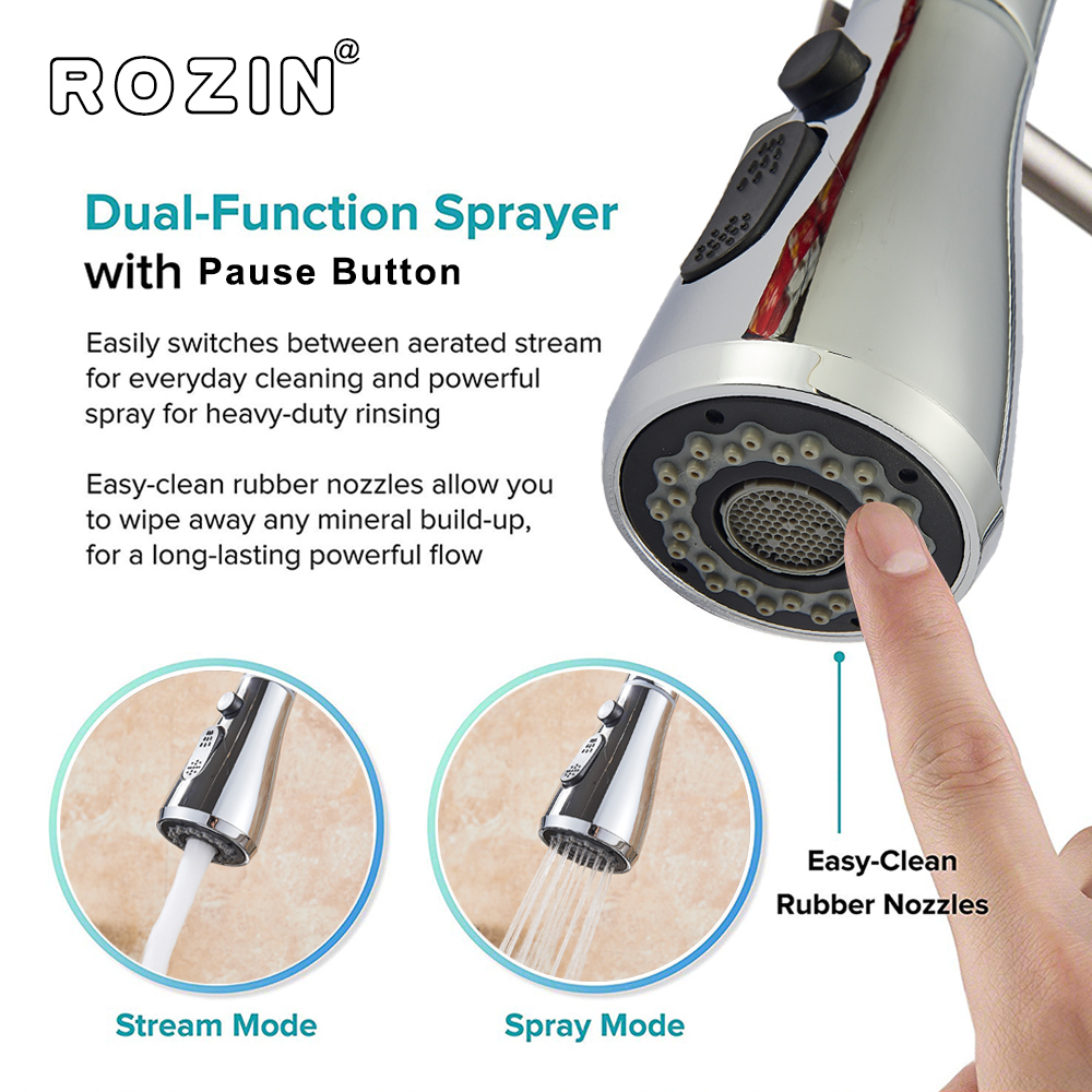 Rozin Black Kitchen Faucet Sin - Commercial Kitchen Faucets のレビューと価格