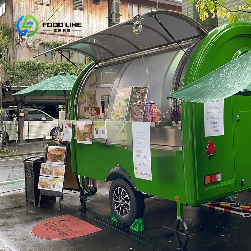 Customized Round Food Trailer  - Commercial Kitchen Windows のレビューと価格