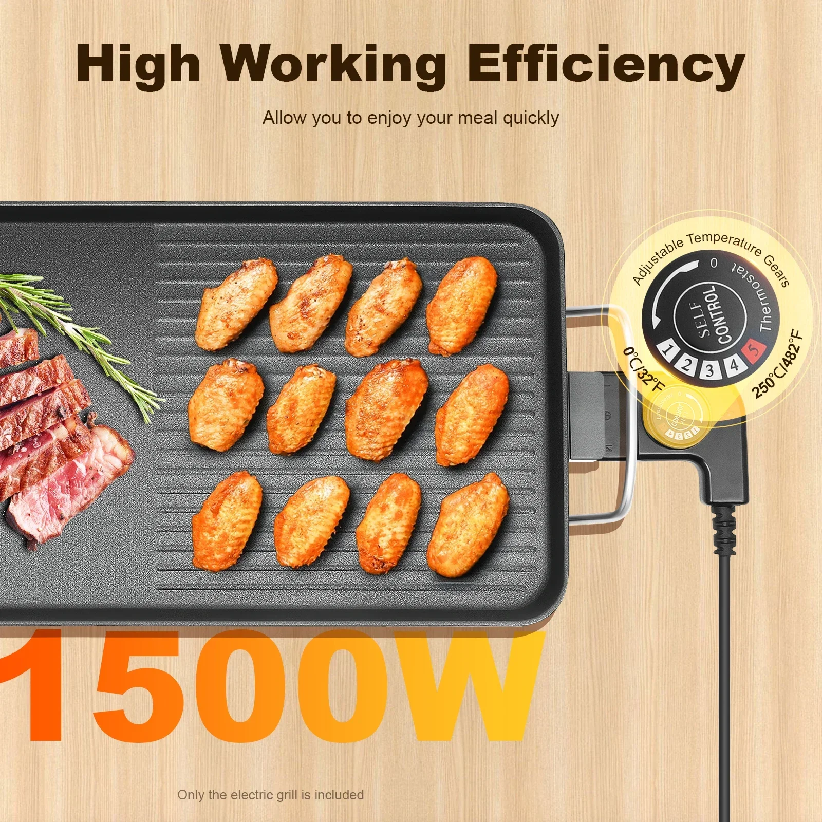 1500W 27'' Nonstick Large Grid - Teppanyaki Grill Table のレビューと価格