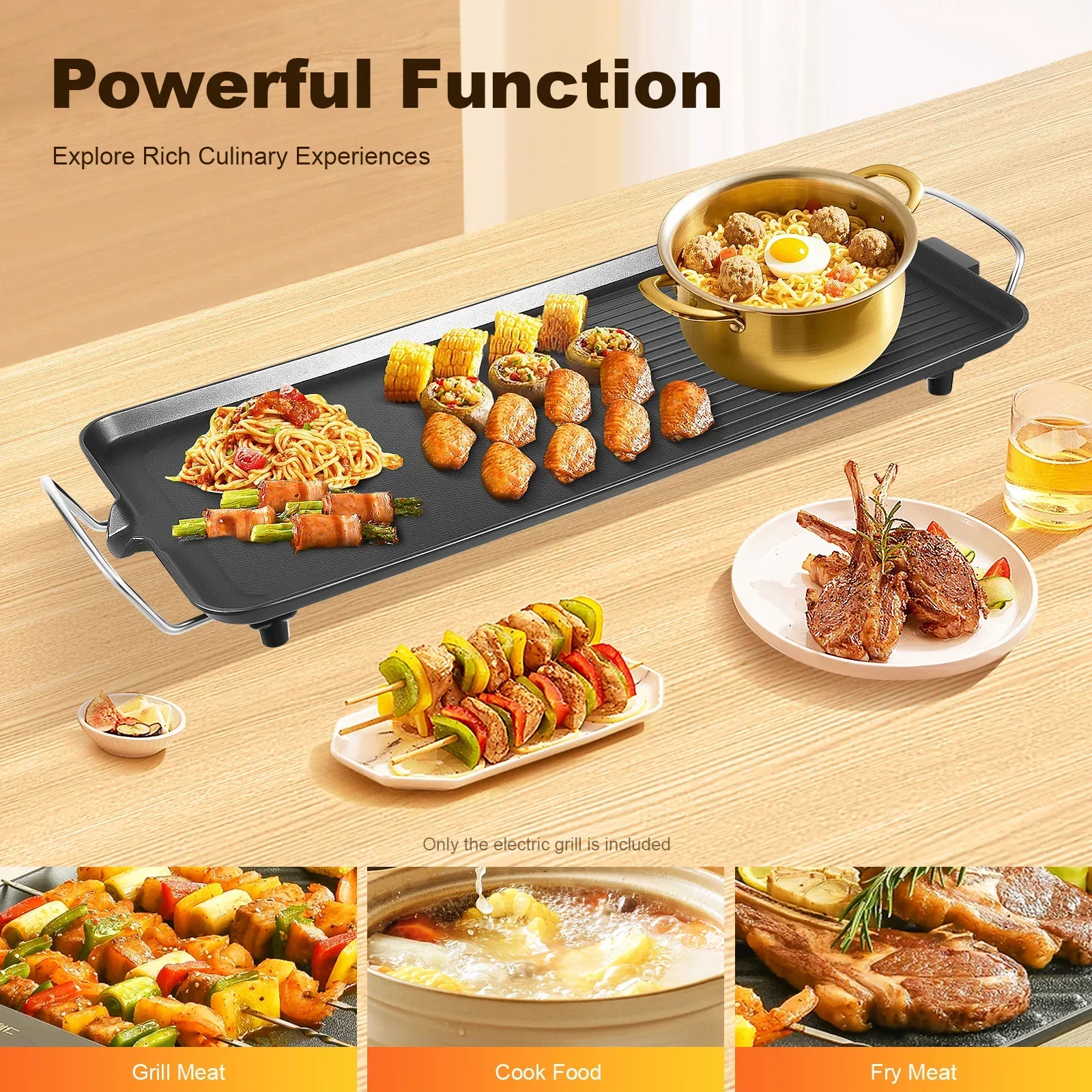 1500W 27'' Nonstick Large Grid - Teppanyaki Grill Table のレビューと価格