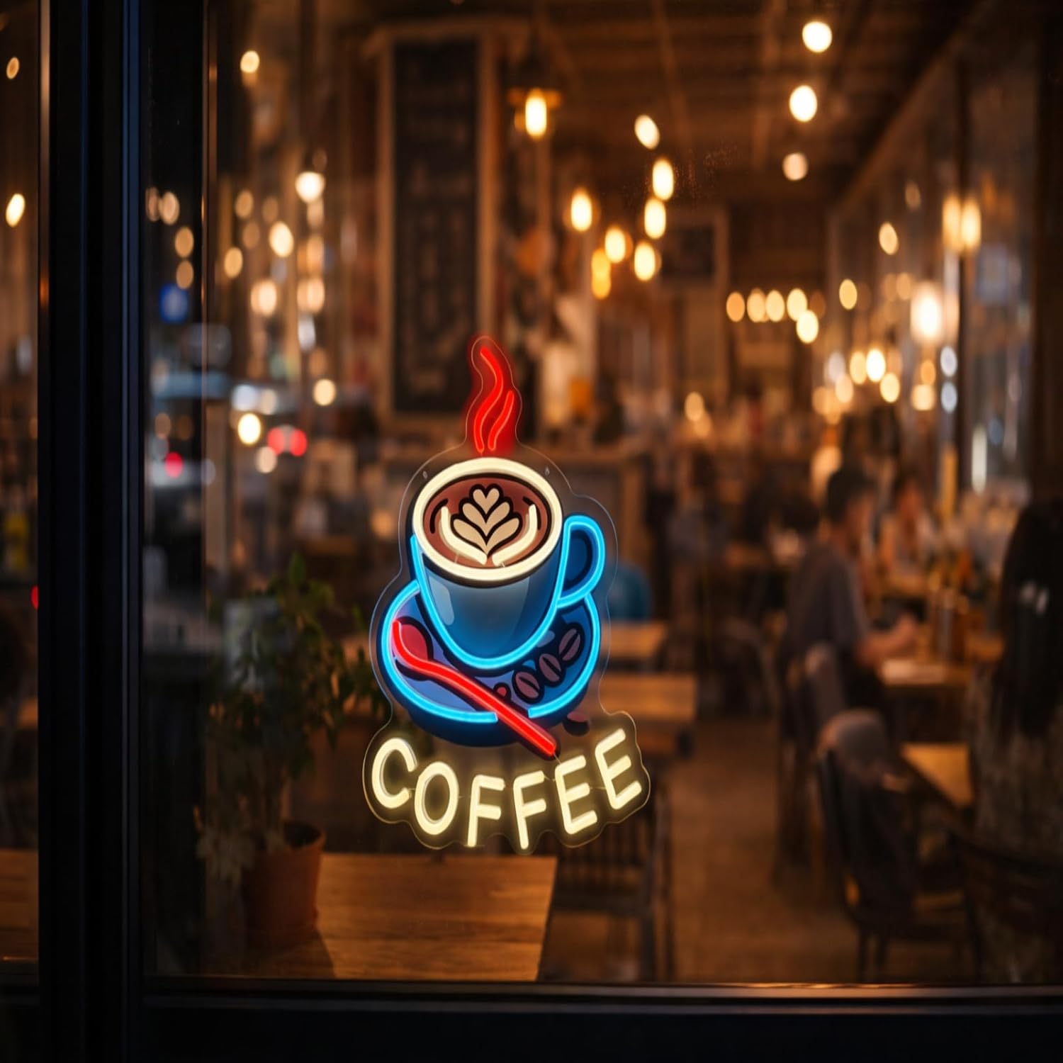 Coffee Neon Sign USB Powered L - Commercial Kitchen Windows のレビューと価格