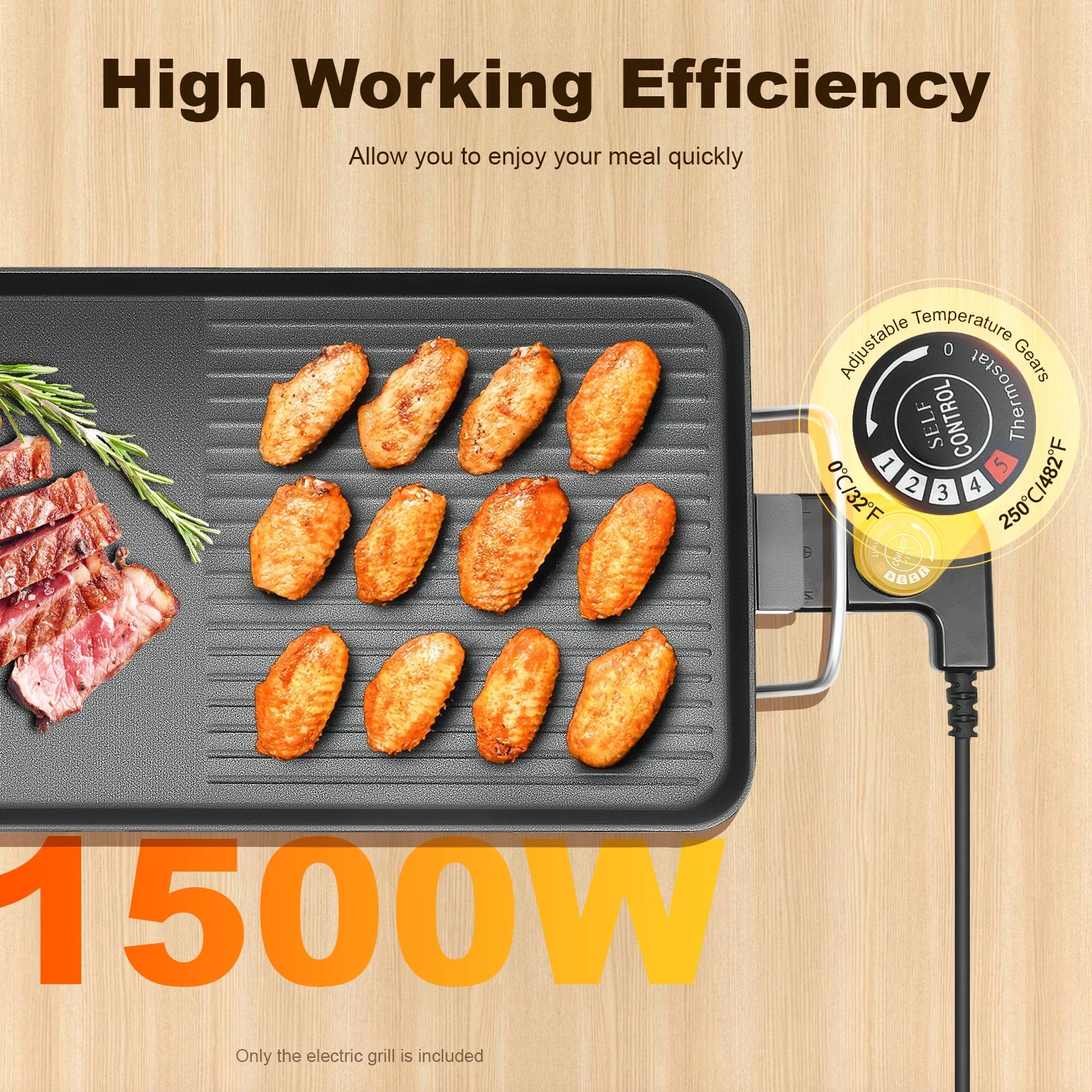 27'' 1500W Electric Griddle Te - Teppanyaki Grill Table のレビューと価格